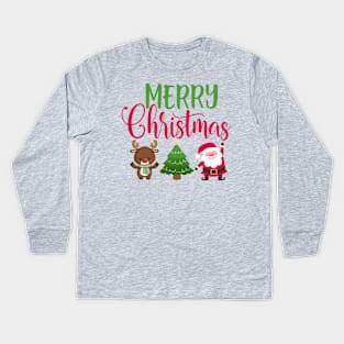 Merry Christmas Kids Long Sleeve T-Shirt